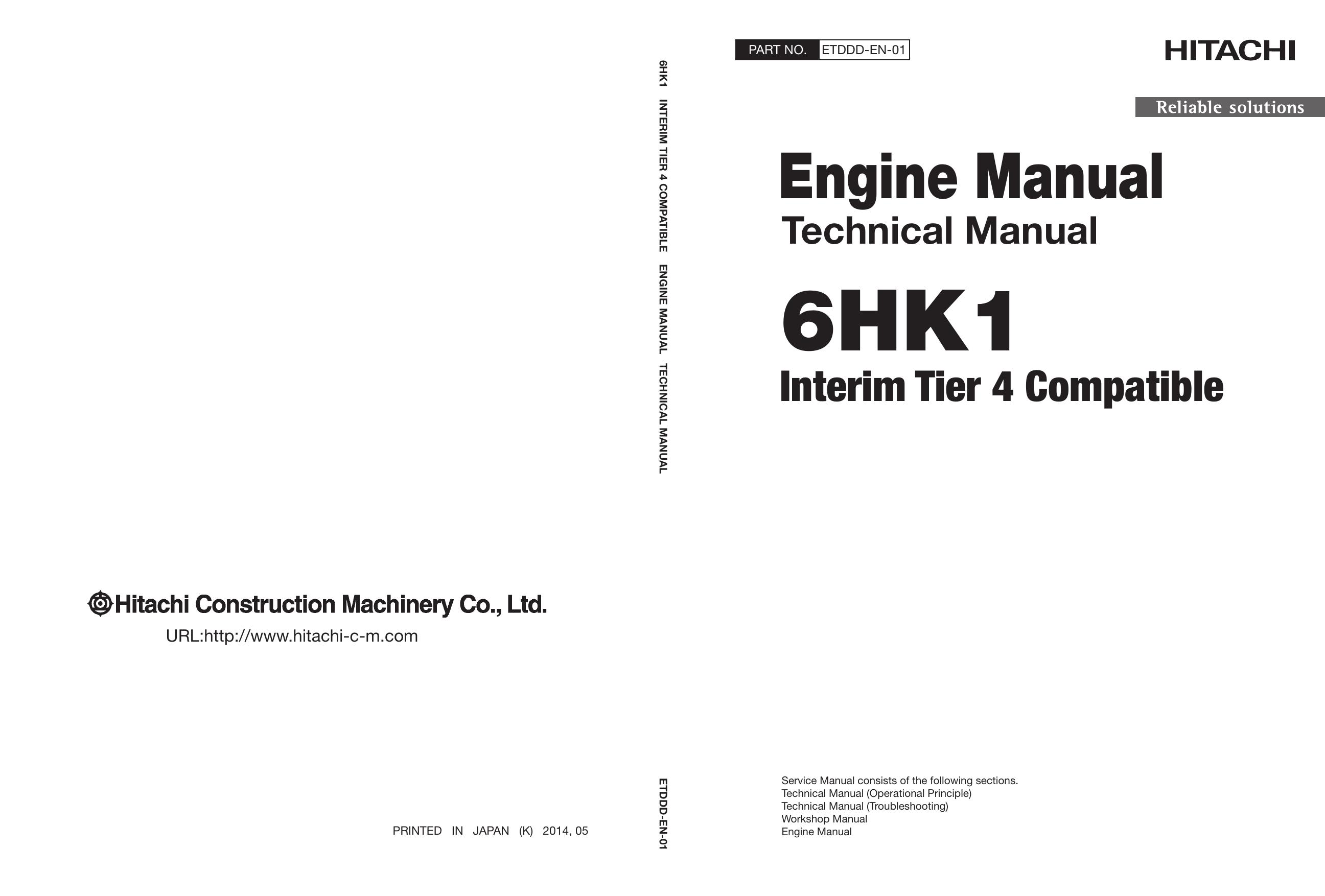 6HK1 Interim Tier 4 Compatible Engine Manual (Technical Manual)